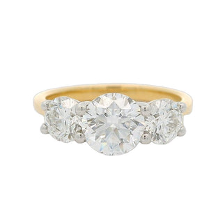 1.20ct D VVS2 Brilliant Cut Three Stone Diamond Engagement Ring in 18ct Yellow Gold