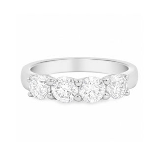 1.20ct Four Stone Round Brilliant Cut Diamond Eternity Ring in Platinum