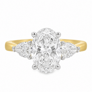 1.50ct Oval Solitaire Lab Grown Diamond Ring in 18ct Yellow Gold