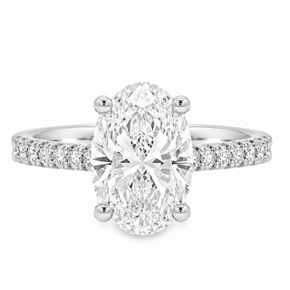 2.02ct Oval Cut Solitaire Lab Grown Diamond Ring in Platinum