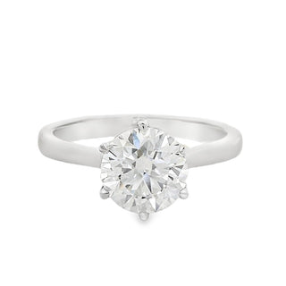 1.60ct Six Claw Brilliant Cut Solitaire Lab Grown Diamond Ring in Platinum