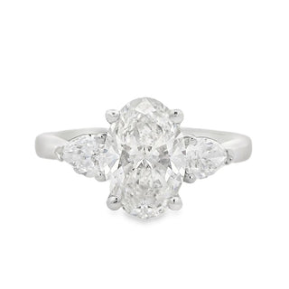 1.60ct Oval Solitaire Lab Grown Diamond Ring in Platinum