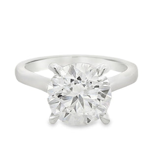 3.01ct Brilliant Cut Solitaire Lab Grown Diamond Ring in Platinum
