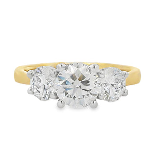 1.01ct E VS2 Brilliant Cut Three Stone Diamond Engagement Ring in 18ct Yellow Gold