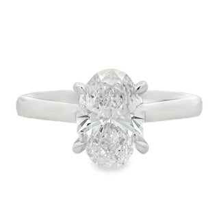 1.54ct Oval Cut Solitaire Lab Grown Diamond Ring in Platinum