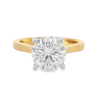 2.07ct Brilliant Cut Solitaire Lab Grown Diamond Ring in 18ct Yellow Gold