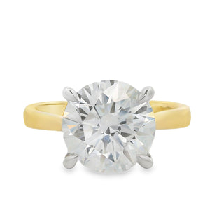 3.10ct Brilliant Cut Solitaire Lab Grown Diamond Ring in 18ct Yellow Gold